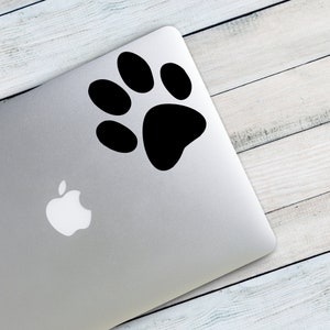 Paw Print v2 Custom Vinyl Decal Sticker Choose your Color and Size dog decal tumbler decal laptop decal paw decal image 3