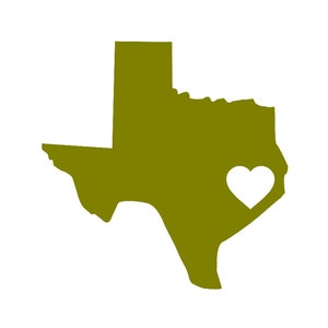 Texas Love Custom Vinyl Decal Sticker - Choose your Color and Size - DIY Tumbler Decal - Car Decal - Laptop Decal - Texan - Gift for Texan