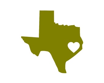 Texas Love Custom Vinyl Decal Sticker - Choose your Color and Size - DIY Tumbler Decal - Car Decal - Laptop Decal - Texan - Gift for Texan