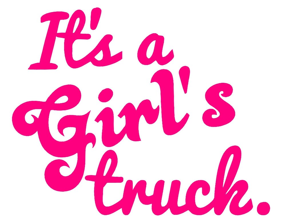 It's a Girl's Truck Custom Vinyl Decal Sticker Etsy