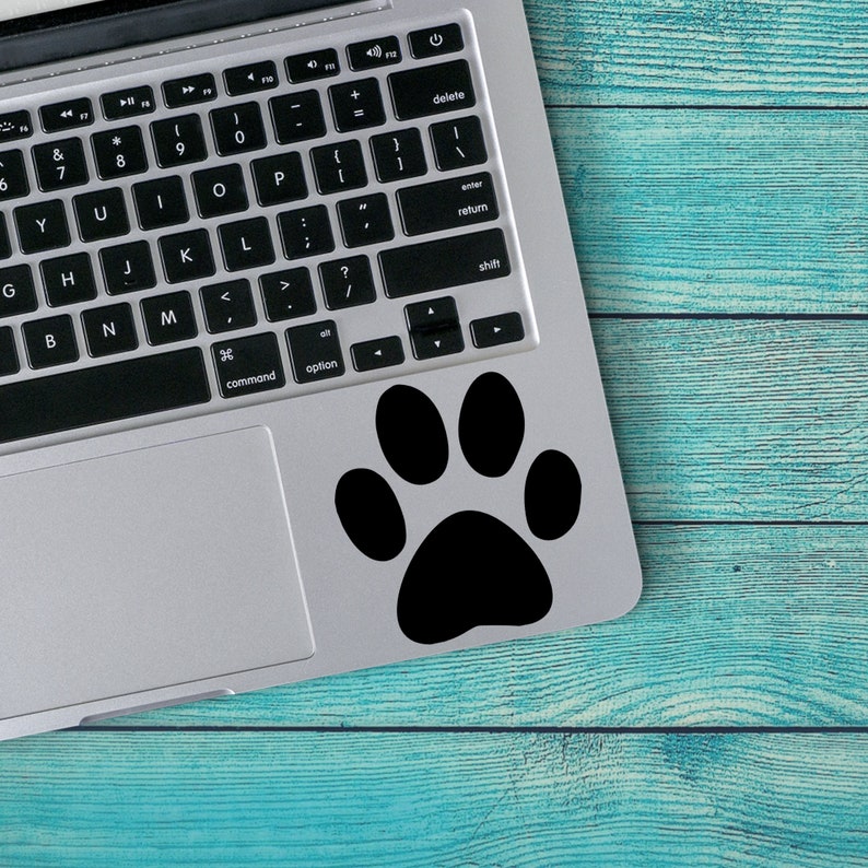 Paw Print v2 Custom Vinyl Decal Sticker Choose your Color and Size dog decal tumbler decal laptop decal paw decal image 1