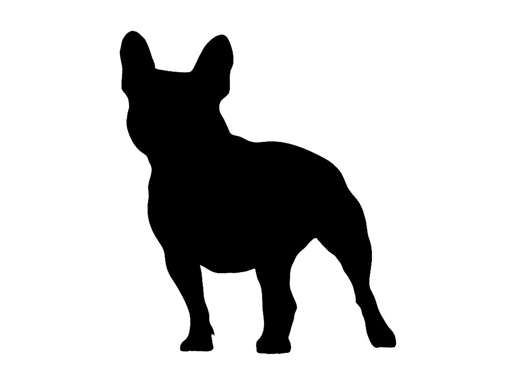 Download French Bulldog v2 Dog Breed Silhouette Custom Vinyl Decal ...