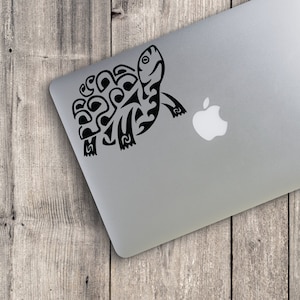 Tribal Tortoise Custom Vinyl Decal Sticker - Choose your Color and Size - tortoise sticker - tortoise car decal - reptile decal