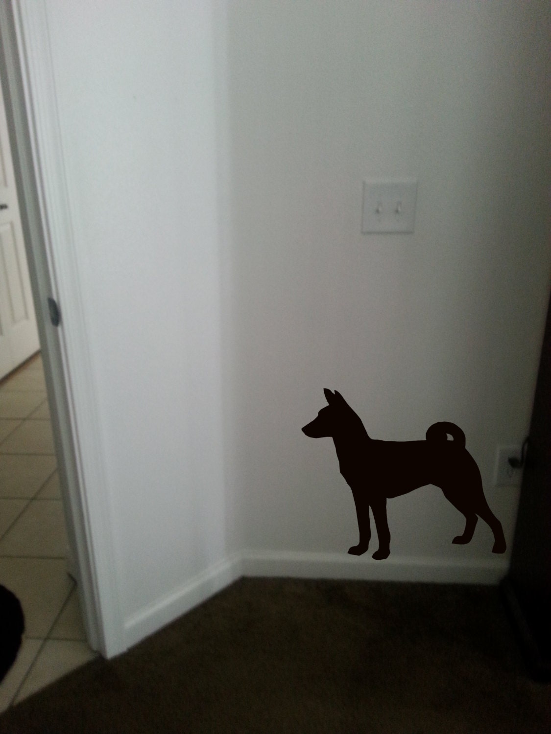 LIFESIZE Basenji Dog Silhouette Wall Decal Choose Your Size Etsy