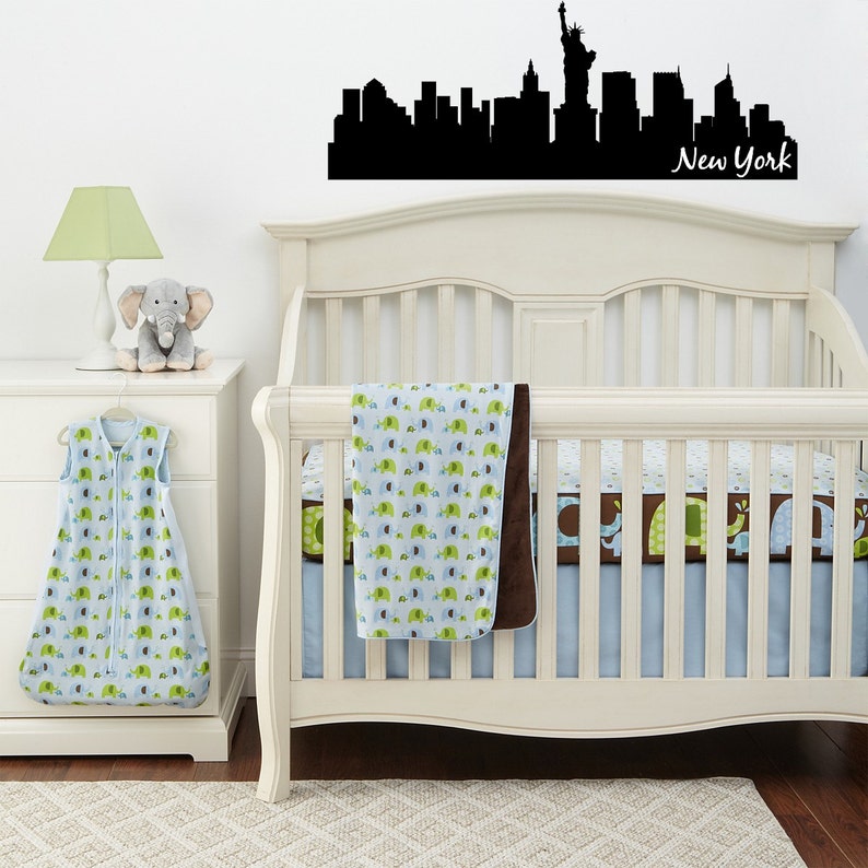 New York City Skyline Wall Decal Choose Your Size Nyc Etsy