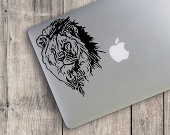 Lion v3 Custom Vinyl Decal Sticker - Choose your Color - Lion Head Decal - Lion Laptop Decal - Lion Car Decal - Wild Animal Decal