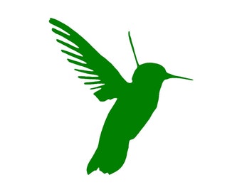 Hummingbird v1 Silhouette Vinyl Decal Sticker - Choose your Color and Size