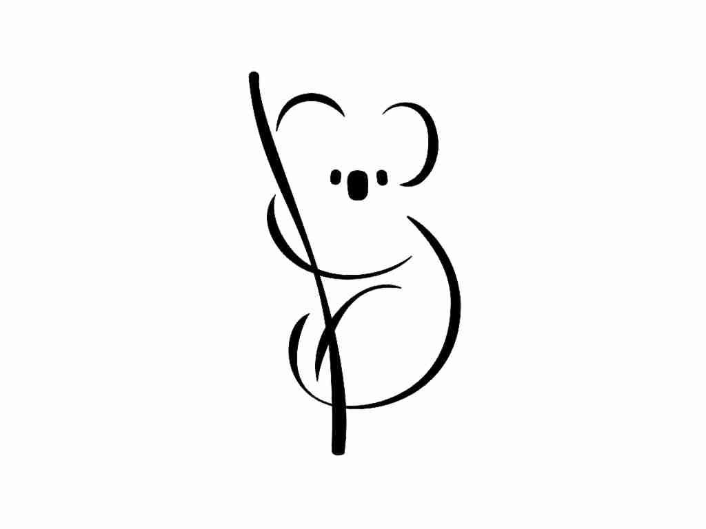 Abstract Koala Custom Die Cut Vinyl Decal Sticker Choose