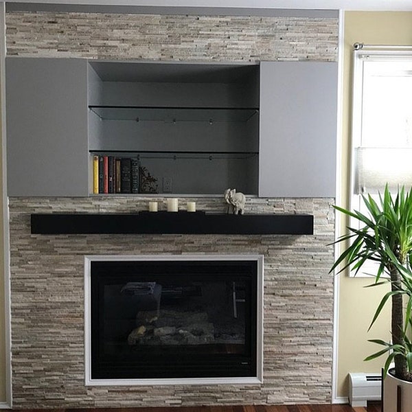 MODERN Fireplace Mantel any SIZE and COLOR Modern Floating Mantle Shelves, Custom Floating Ledge Fireplace Mantel Shelf Kitchen Mantel Shelf