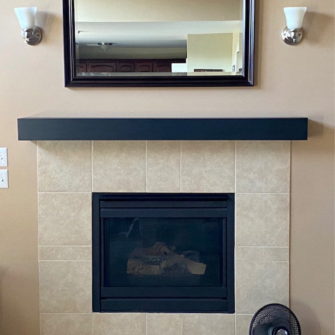 SMOOTH Floating Shelf 4.5 Tall, Fireplace Mantel Any SIZE and Color Floating Fireplac Shelf, TV