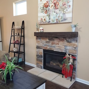 RUGGED Fireplace Mantel any SIZE and COLOR Reclaimed Style Rustic Mantle Shelf Custom Handmade Mantel Shelf, Floating Mantel Beam Wall Shelf