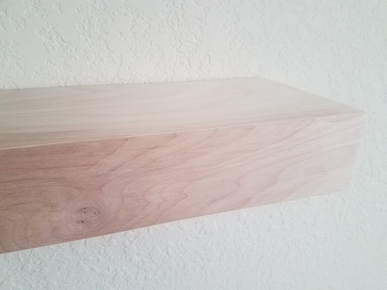 Floating Shelves 3.5 Tall READY for STAIN Modern Wooden Etsy