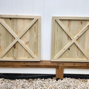 Custom Farmhouse Shutter Framed X Style Made out of Exterior Wood READY for STAIN Shutter, The price is for 1 (One), Shutter Sold by Pieces