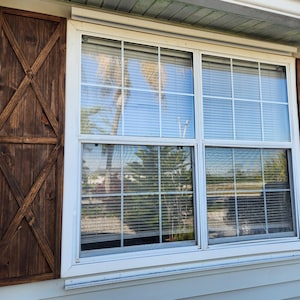 Farmhouse Custom Shutter Framed X Style Made out of Exterior Wood, Indoors Outdoor Shutter The price is for 1 (ONE), Shutter Sold by PIECES