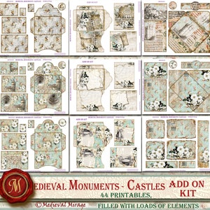 ADD on for MEDIEVAL Monuments-castles Digital Journal Kit. 44 ...