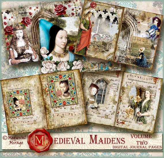 Medieval Ladies Digital Journal Kit