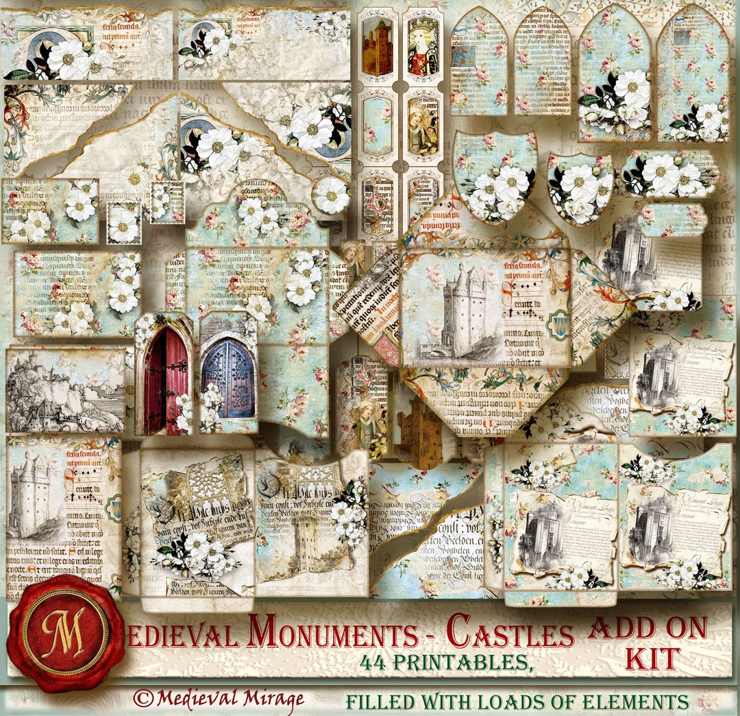 ADD on for MEDIEVAL Monuments-castles Digital Journal Kit. 44 ...