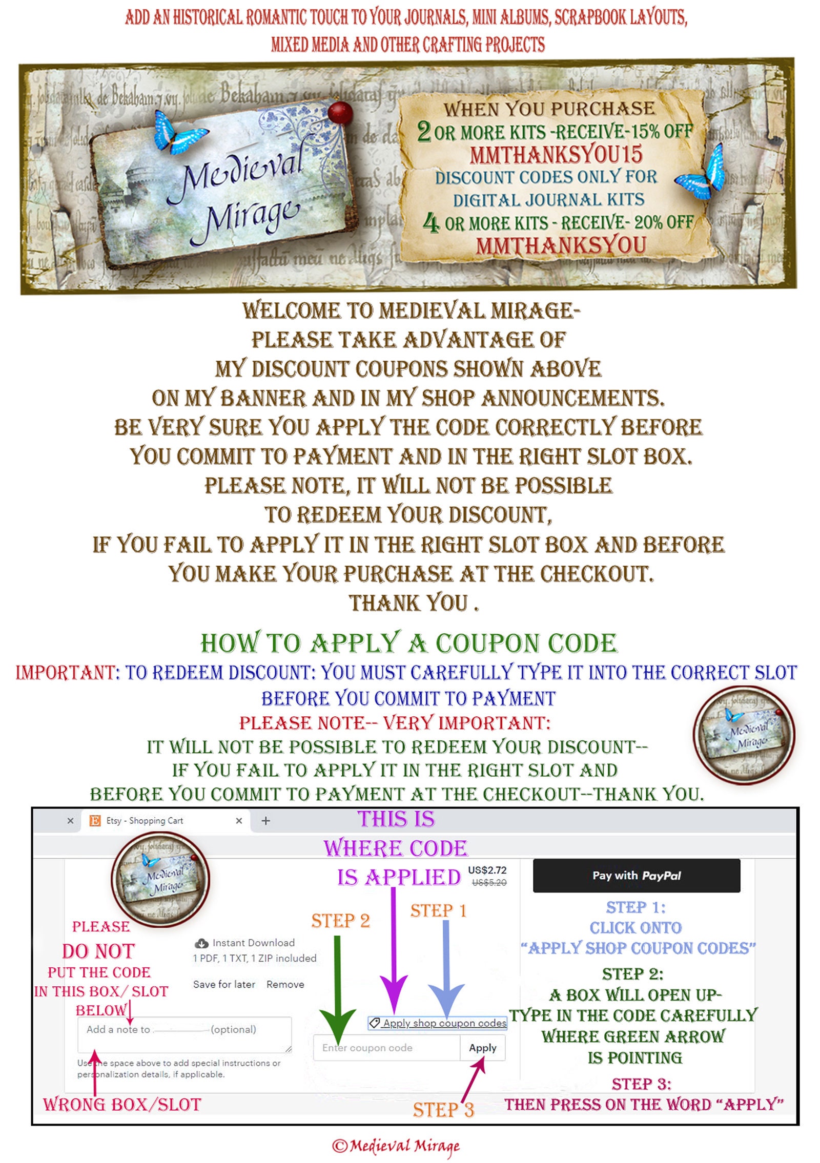 Luna in Wonderland 1枚 Whimsical Wonderland Vol 1. Mega Digital Junk Journal Kit