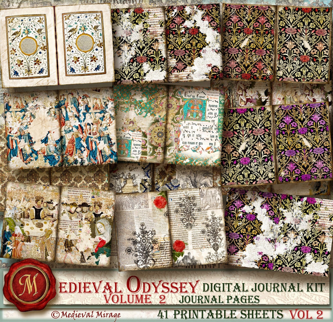 MEDIEVAL ODYSSEY Vol 2 Digital Junk Journal Kit. 41 - Etsy