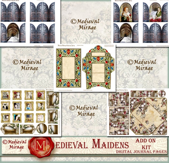 Medieval Ladies Digital Journal Kit