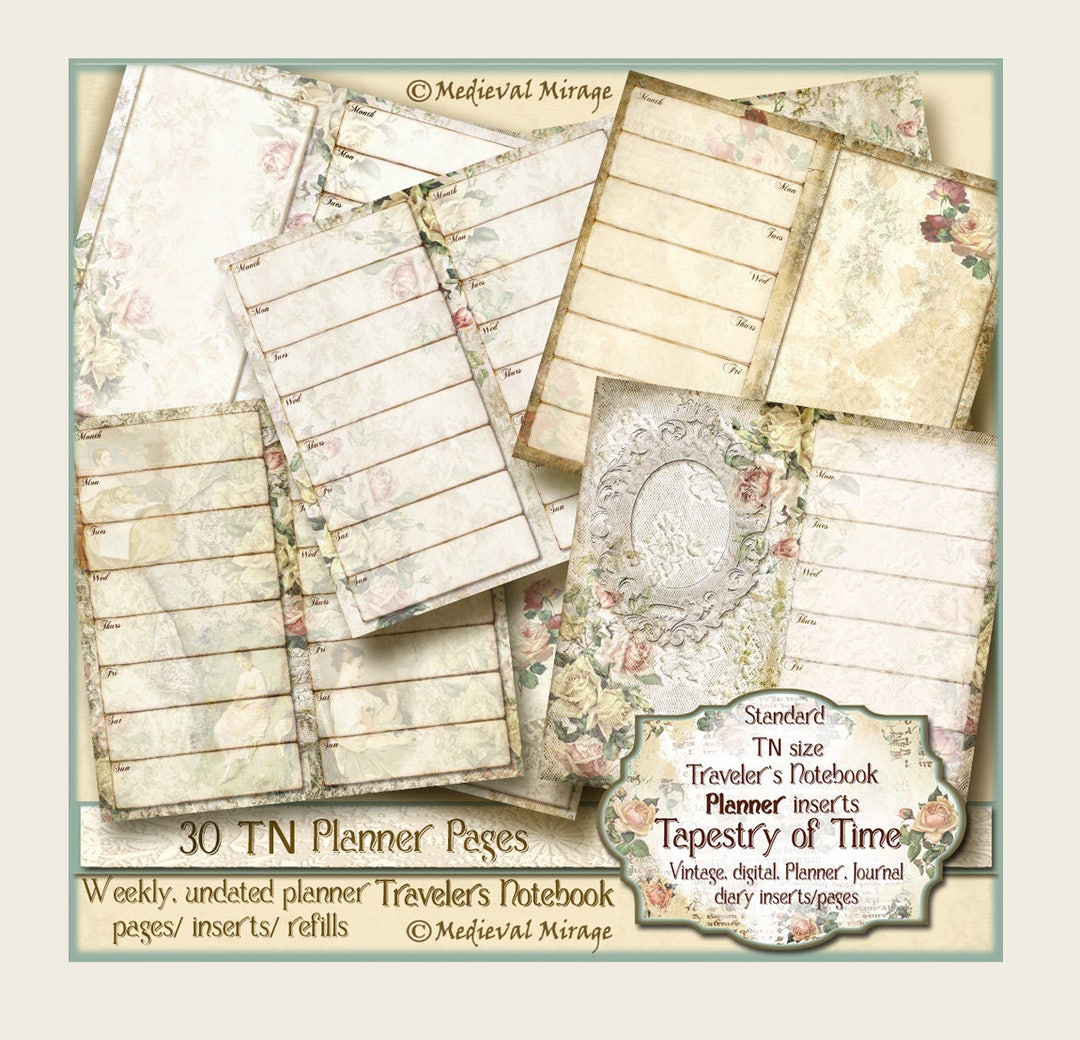 Tapestry of Travel Notebook Digital Vintage Weekly