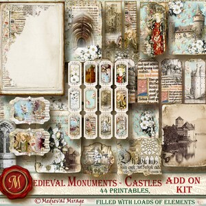 ADD on for MEDIEVAL Monuments-castles Digital Journal Kit. 44 ...