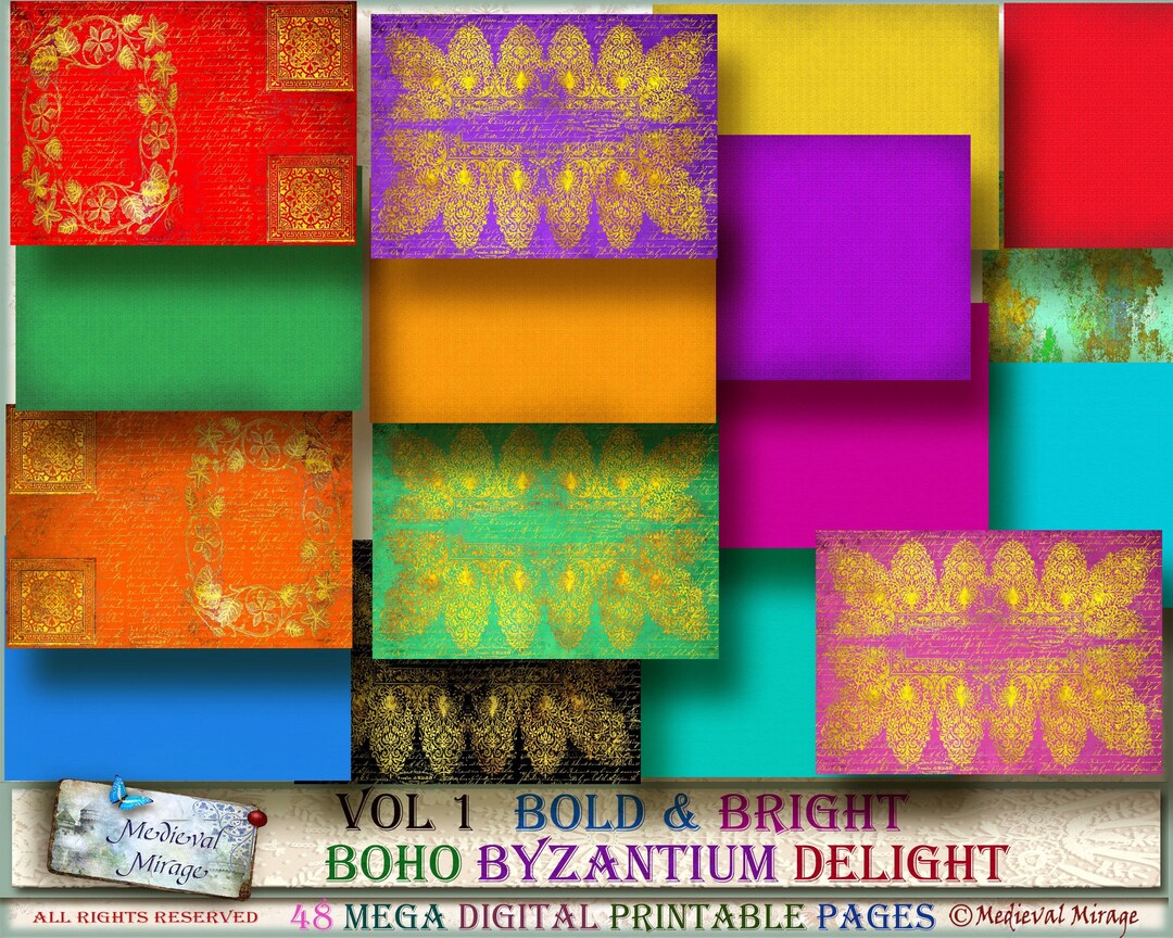 Vol 1: Bold Bright BOHO Byzantium 48 Jewel Toned