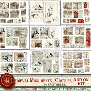ADD on for MEDIEVAL Monuments-castles Digital Journal Kit. 44 ...