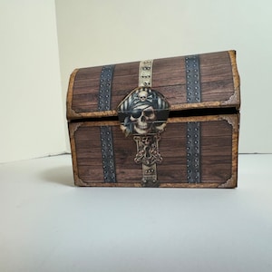 Pirate Treasure Chest - Pirate Ephemera - Pirate Tags - Pirate Storage Box - Pirate Chest Replica - Handcrafted Pirate Chest
