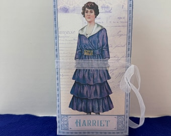 Victorian Paper Dolls, Vintage Dress Up Set, Historical Ephemera, Junk Journal Supplies