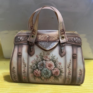Bolso de diario de papel hecho a mano - Bolso de diario de la abuela - Bolso de mano de papel plegado - Regalo para mamá - Bolso efímero de diario basura