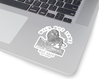 Chronicles of Narnia Aslan Sticker, C.S. Lewis Sticker, Not Safe But Good, Inspirational Sticker, Laptop Decal, Inspirational sticker