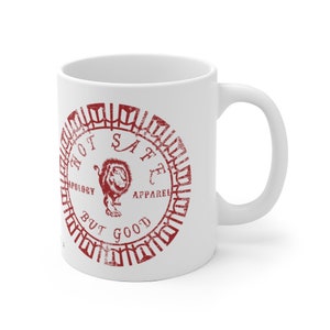 Aslan Narnia Coffee Mug, Lion Coffee Mug, Narnia Christian Gift, Chronicles of Narnia Mug, Not Safe But Good