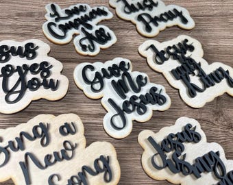 SVG file, 14 designs included, Jesus themed magnets for laser machines and cutting machines Christmas sayings quotes Christian gift