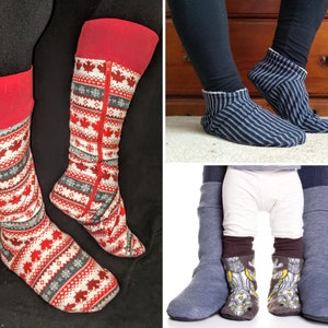 Rocky Mountain Slipper Boots PDF sewing pattern, for WOVEN FABRICS, ankle/mid/knee height, with or without zipper, for adults