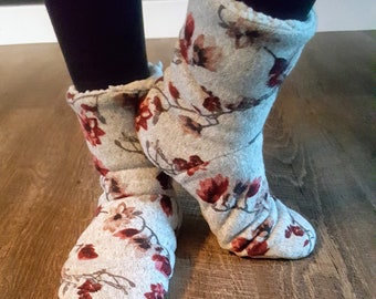 Padrão de costura em PDF para botas Canmore Cuddle, para TECIDOS DE MALHA, chinelos de cano curto/médio/joelho, com ou sem zíper, tamanhos bebê/infantil/jovem