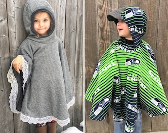 Snuggle Bunny Poncho Padrão de costura em PDF, poncho para assento de carro, para bebês, crianças e crianças