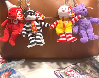 Bag Charms-Upcycled 2004 McDonald’s Upcycled Characters Teenie Beanie Babies