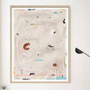 Large Beige Abstract Painting print Neutral Abstract Painting Minimalist Abstract art Modern textured pastel multicolor large wall art gift