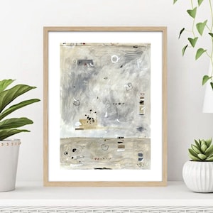 Original Gray Beige Abstract Painting Neutral Abstract Art Minimalist Texture Painting Wabi Sabi Art Modern Contemporary Abstract Painting