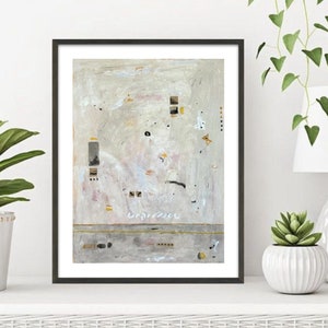 Original Grey Beige Abstract Painting Neutral Abstract Art Minimalist Art One of a Kind Modern Contemporary Earthy Tones Wabi sabi Wall Art