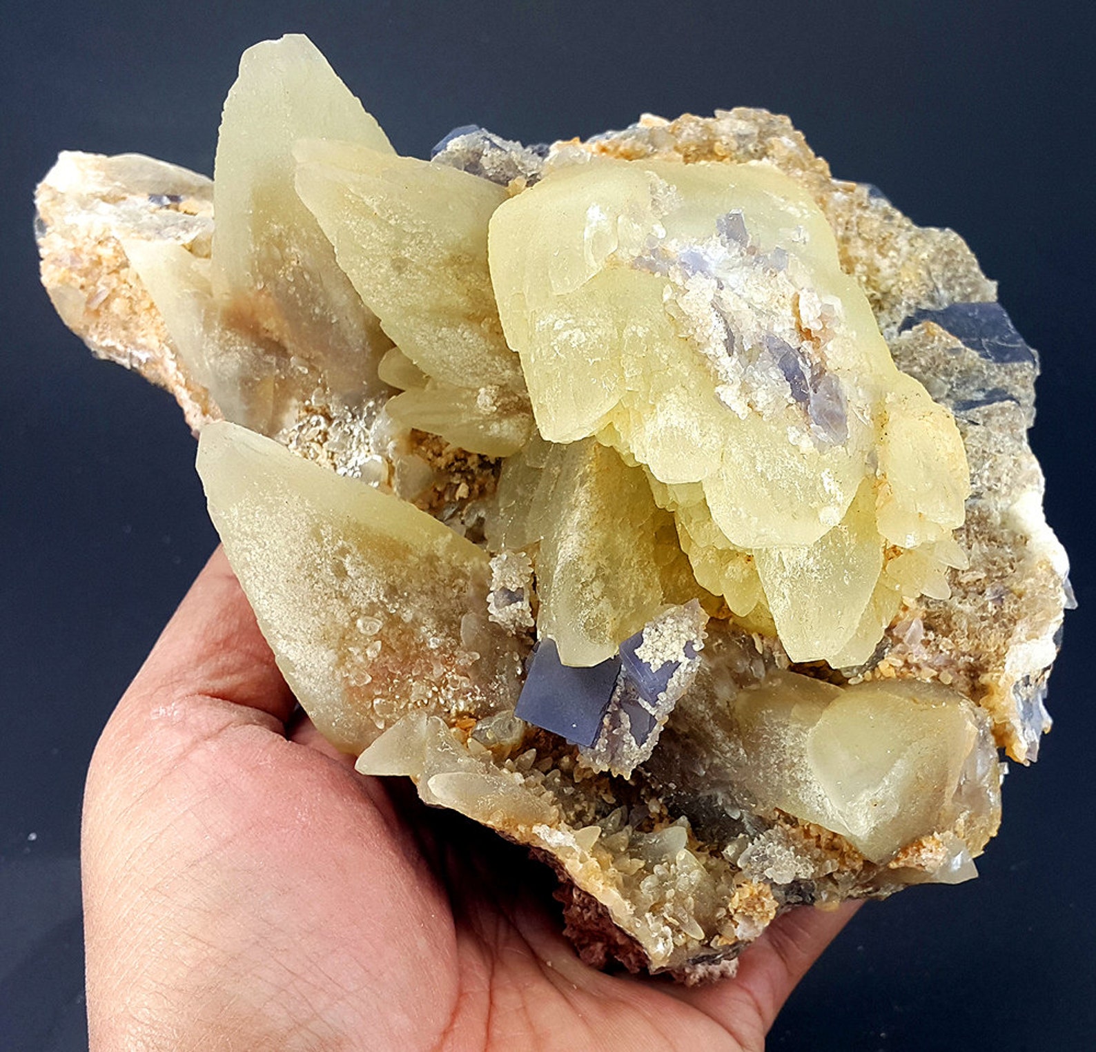 Fluorite Dog Tooth Calcite 1669.40 Grams Beautiful Crystal Etsy