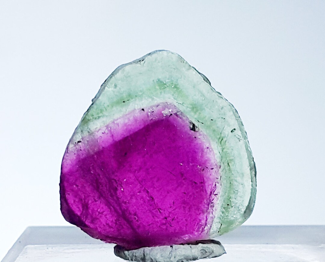 Natural Watermelon Tourmaline Slice Tourmaline Crystal Etsy