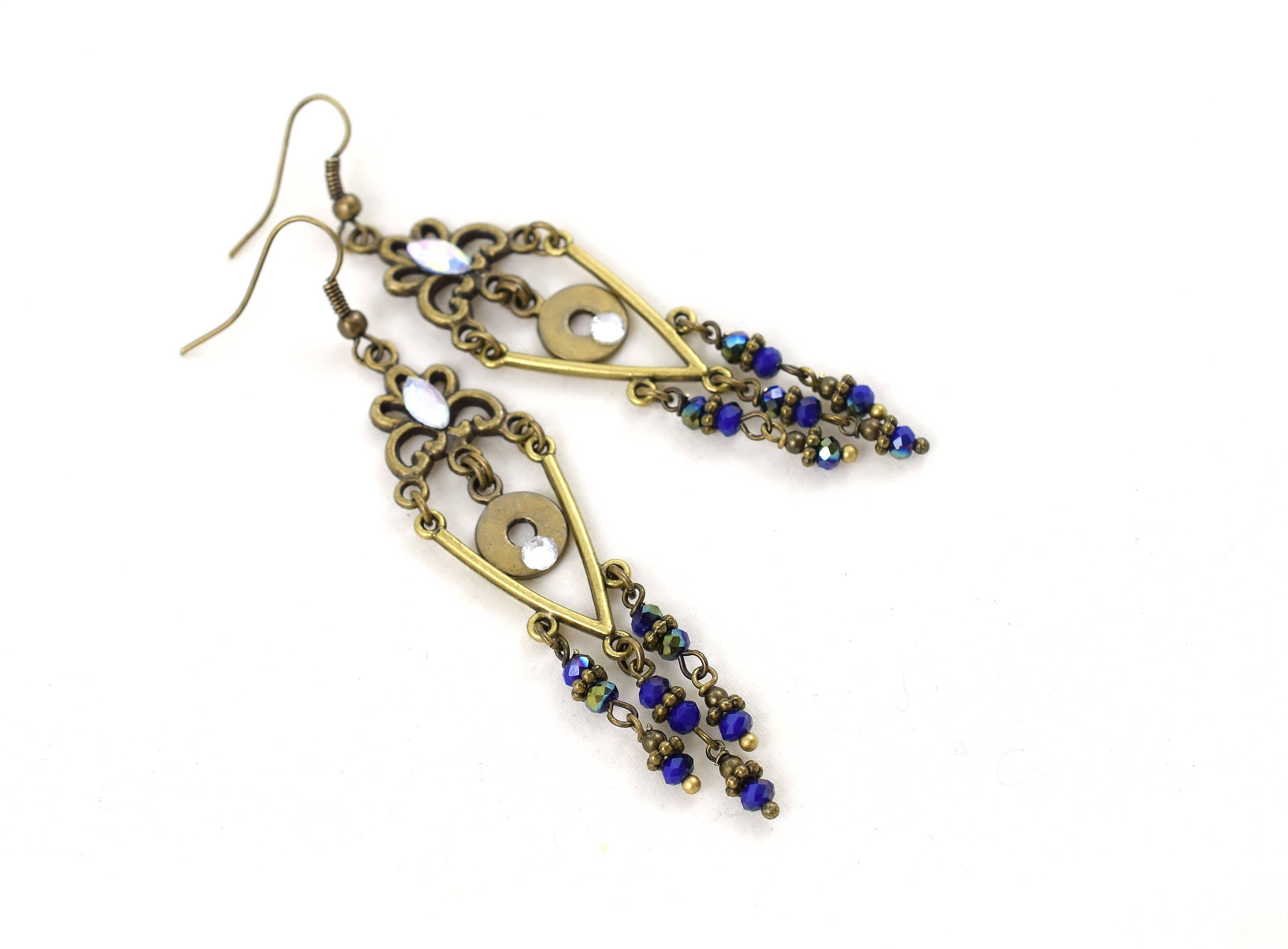 Boho Chic Chandelier Earrings Antique Brass Statement Jewelry Boho Chic Chandelier Earrings Antique Brass Statement Jewelry Gypsy Bohemian