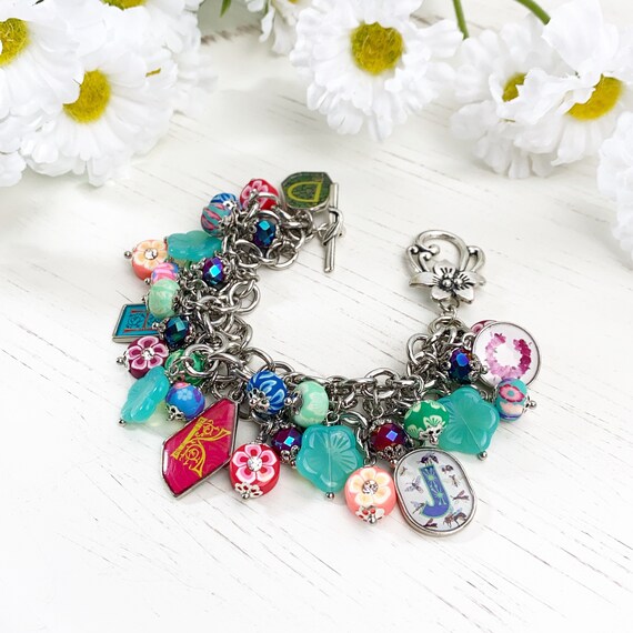 Polymer clay charm bracelet discount