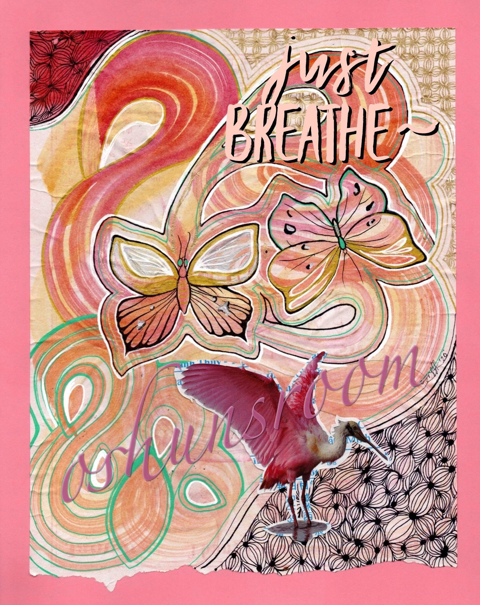 JUST BREATHE art print Etsy