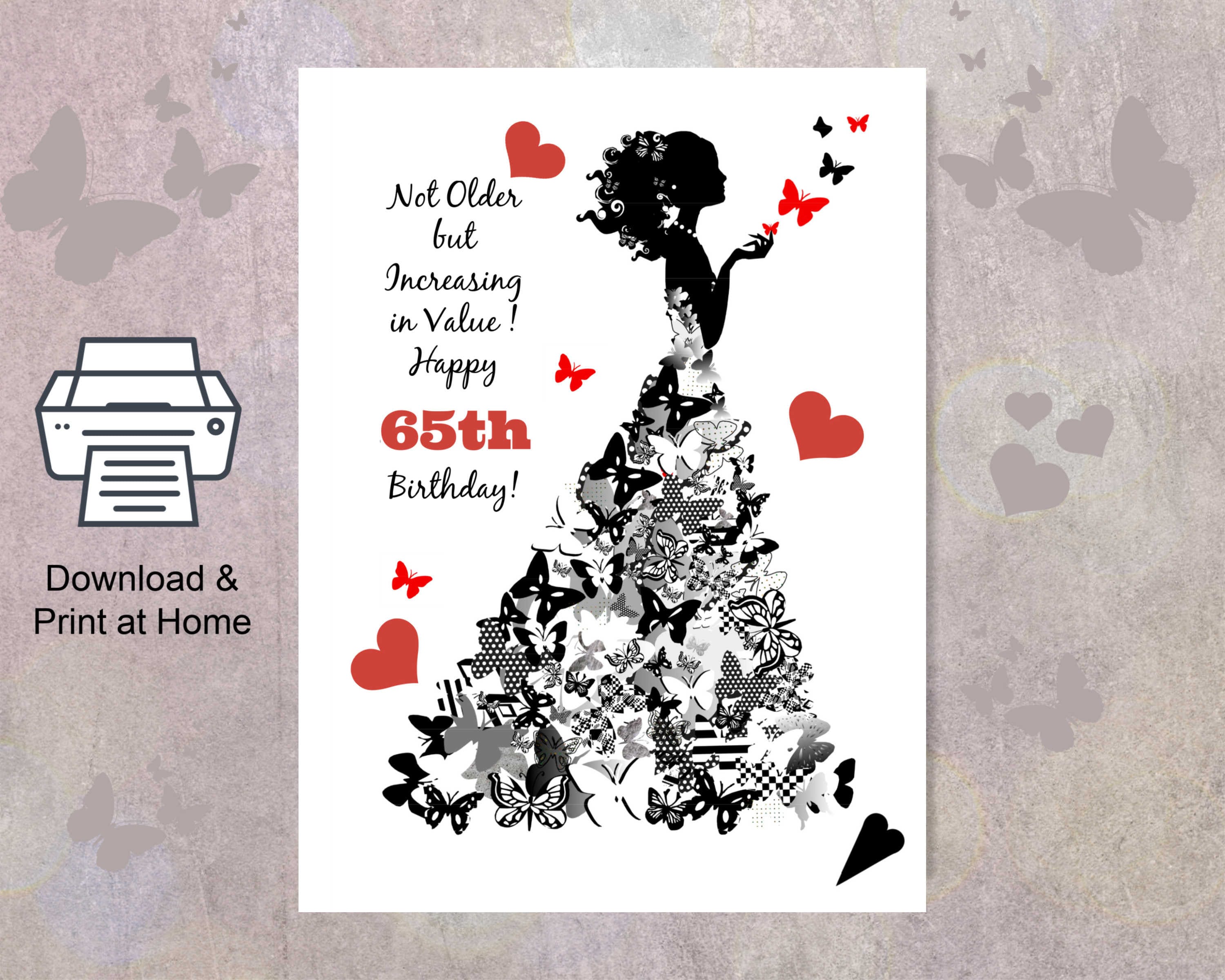 65th Birthday Card Printable - Printable Cards