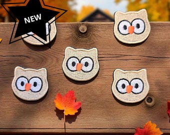 Single MiniMend Clothing Repair Patch: Owl, Frog, Cat, Puppy, Bunny, Fox, Bear, Penguin - Iron-on