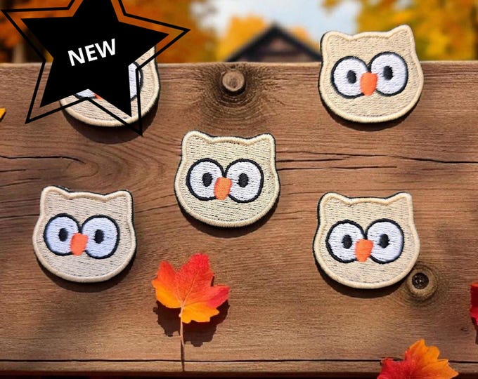 Single MiniMend Clothing Repair Patch: Owl, Frog, Cat, Puppy, Bunny, Fox, Bear, Penguin - Iron-on