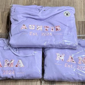 Keepsake Hoodie - Embroidered Baby Grow Applique, Personalized Gift